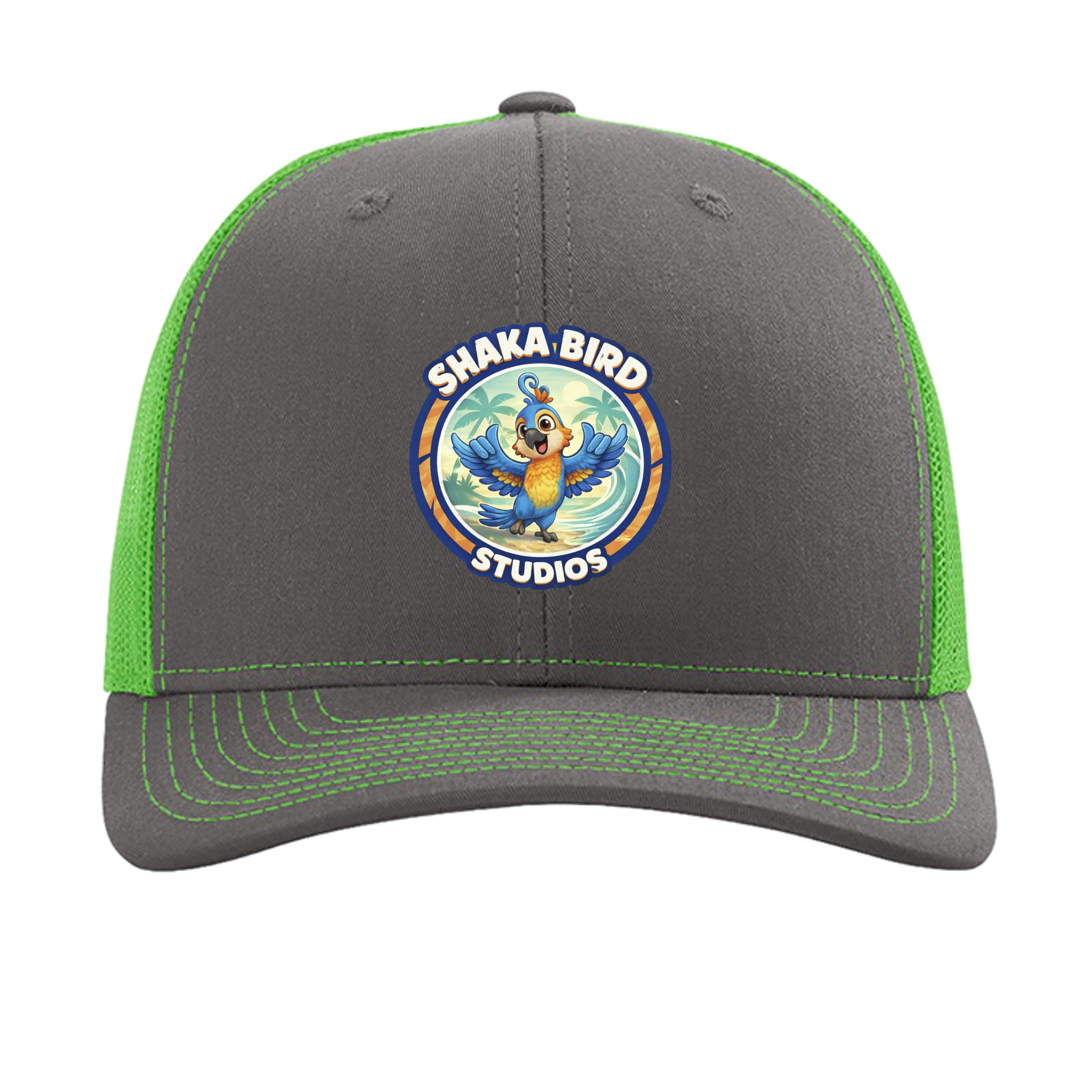Charcoal/ Neon Green - 112 - FRONT