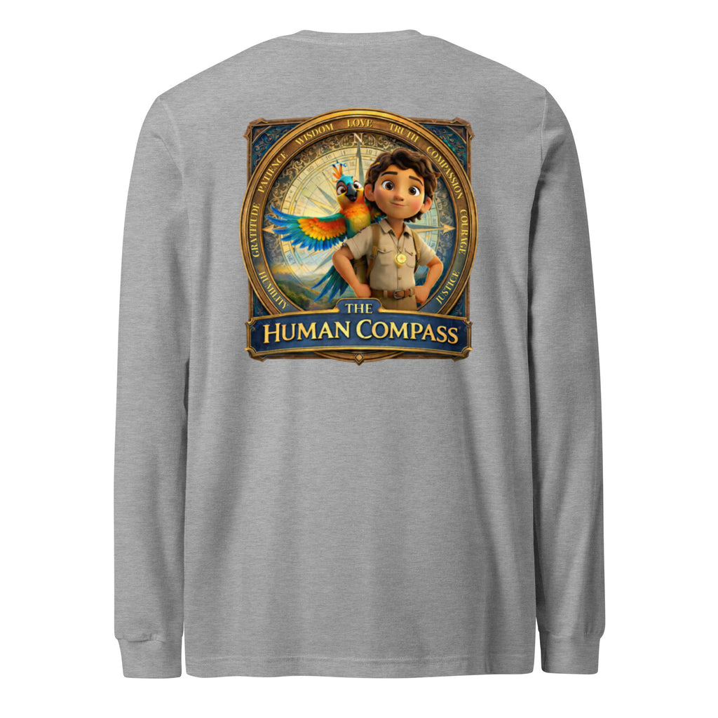 The Human Compass™ Unisex Long Sleeve Tee | Premium Airlume Cotton