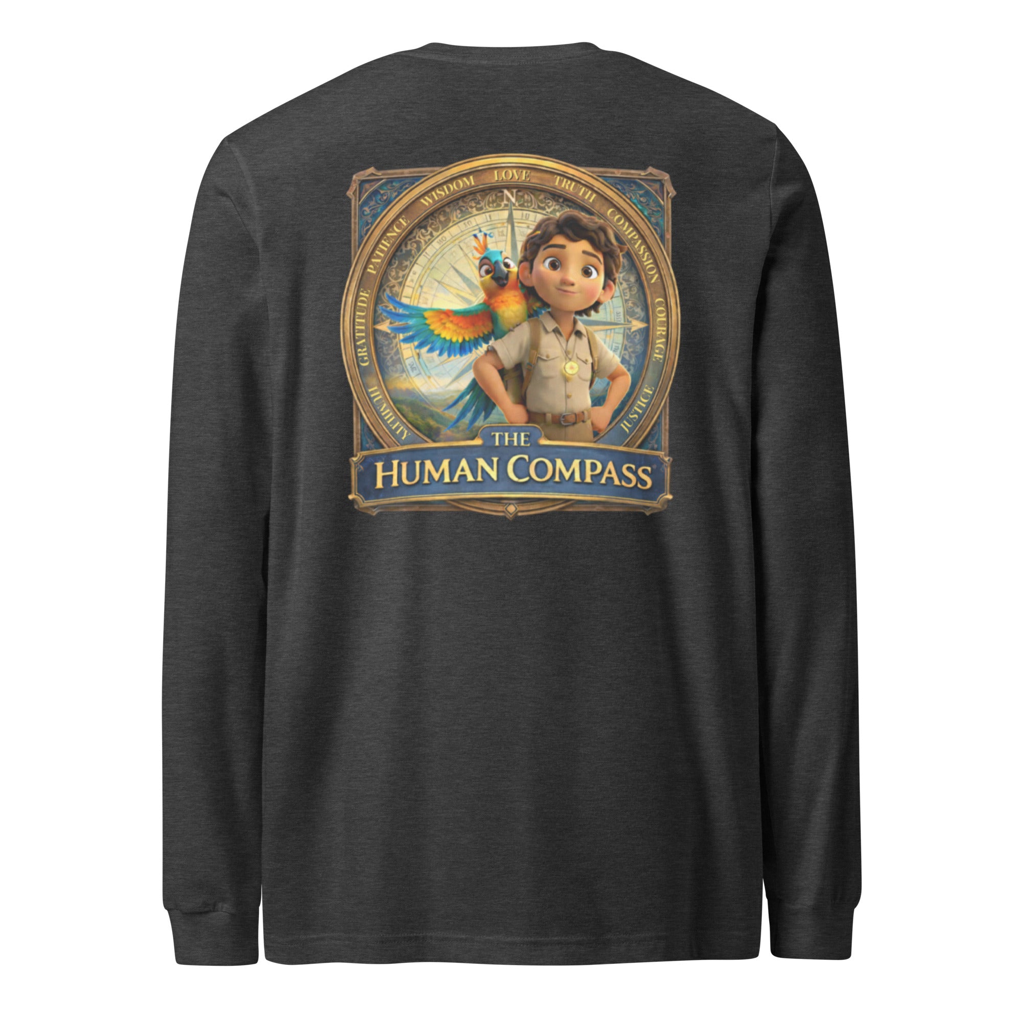 The Human Compass™ Unisex Long Sleeve Tee | Premium Airlume Cotton