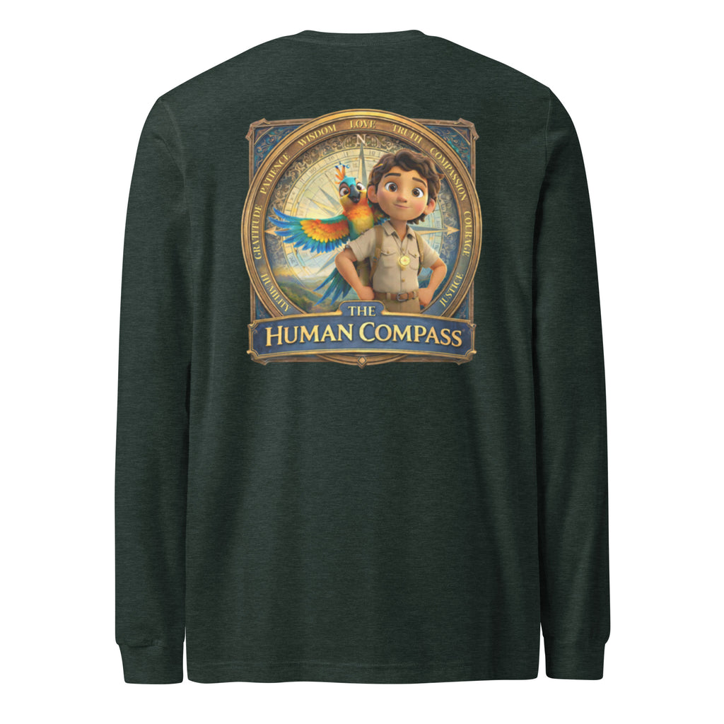 The Human Compass™ Unisex Long Sleeve Tee | Premium Airlume Cotton