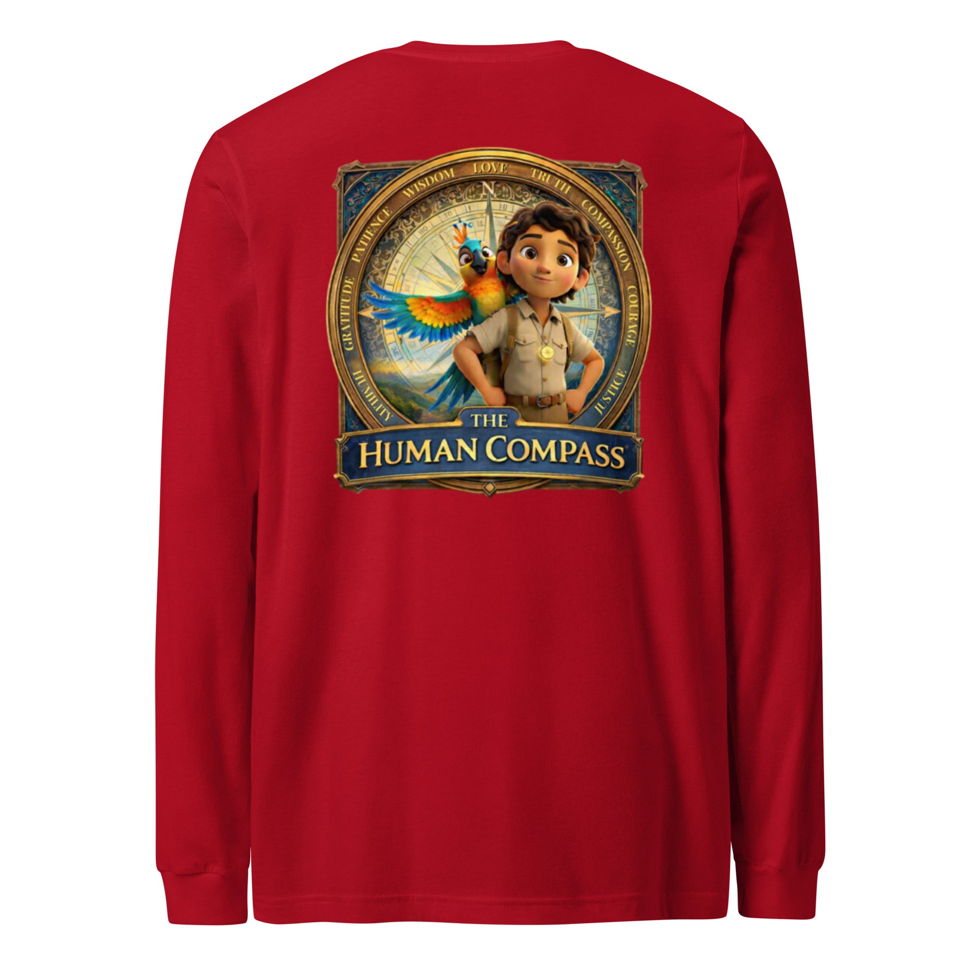 The Human Compass™ Unisex Long Sleeve Tee | Premium Airlume Cotton