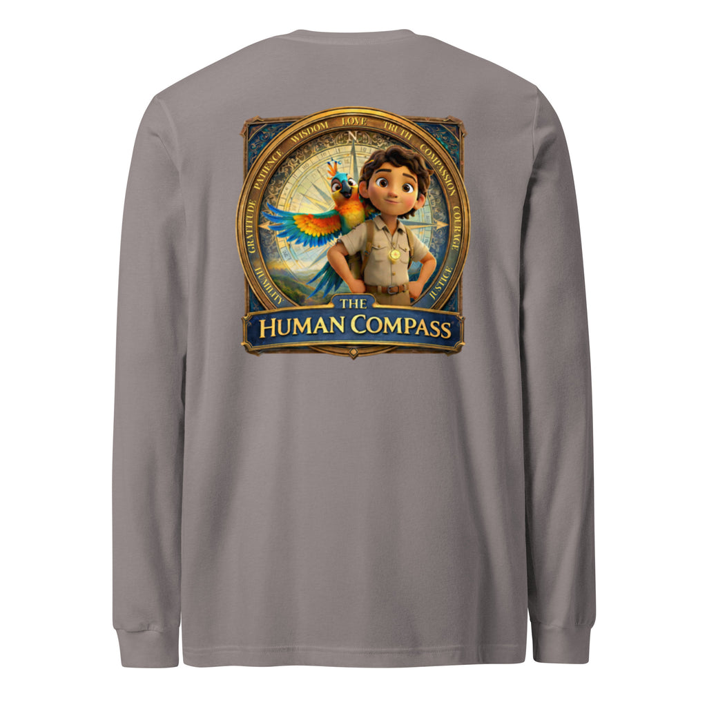 The Human Compass™ Unisex Long Sleeve Tee | Premium Airlume Cotton
