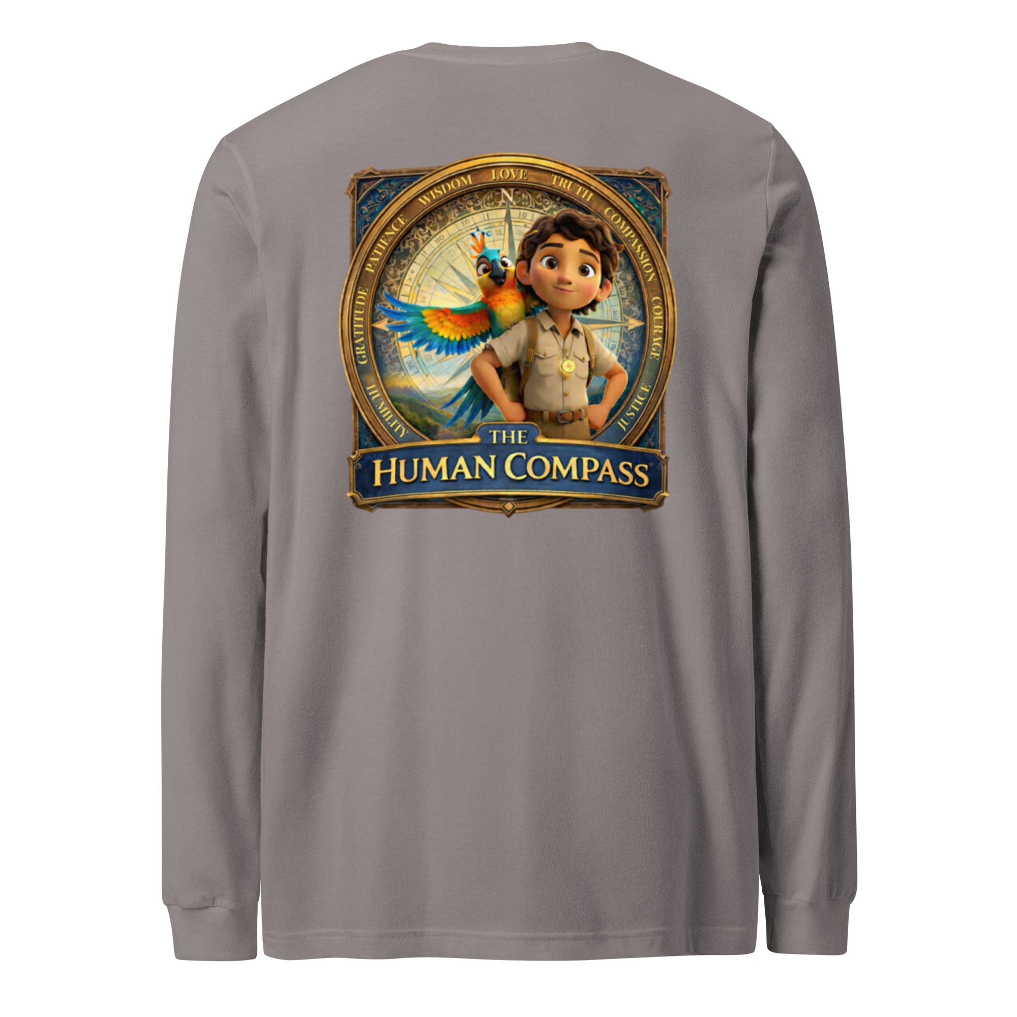 The Human Compass™ Unisex Long Sleeve Tee | Premium Airlume Cotton