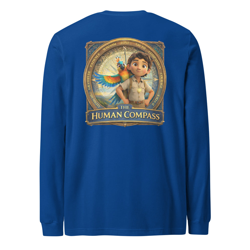 The Human Compass™ Unisex Long Sleeve Tee | Premium Airlume Cotton