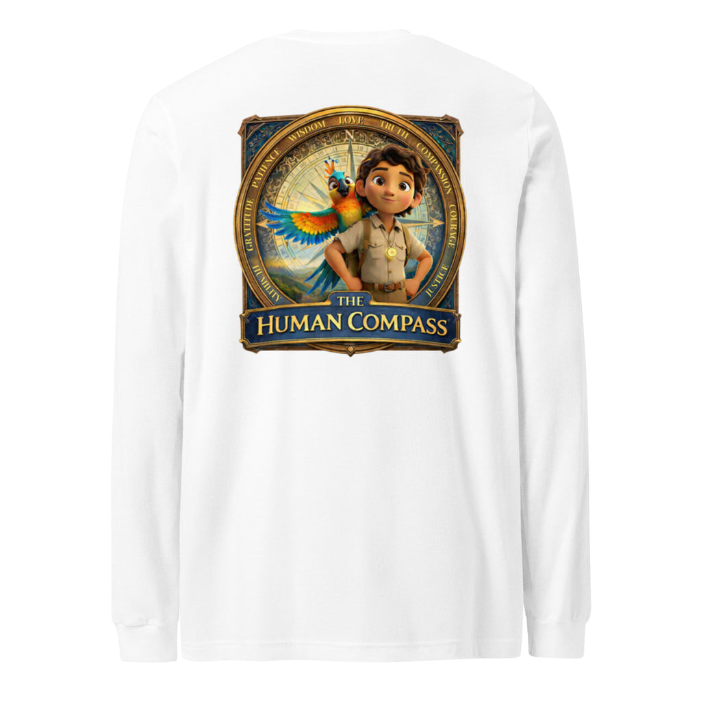 The Human Compass™ Unisex Long Sleeve Tee | Premium Airlume Cotton